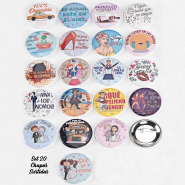 Chapas de alfiler frases de...