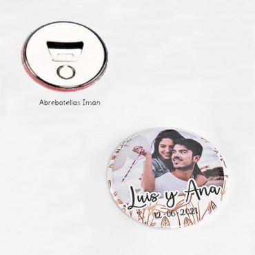 Chapas de imán abrebotellas...