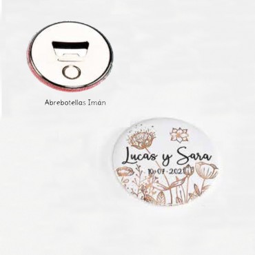 Chapas de imán abrebotellas...