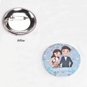 Chapas de alfiler Just Married