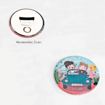 Chapas de imán abrebotellas...