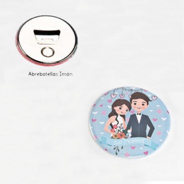 Chapas de imán abrebotellas...