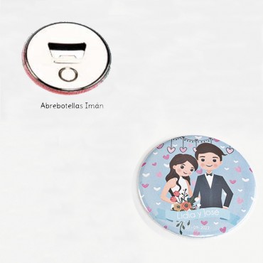 Chapas de imán abrebotellas...