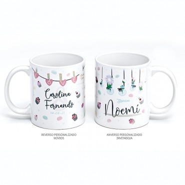 Taza de boda con corazones,...