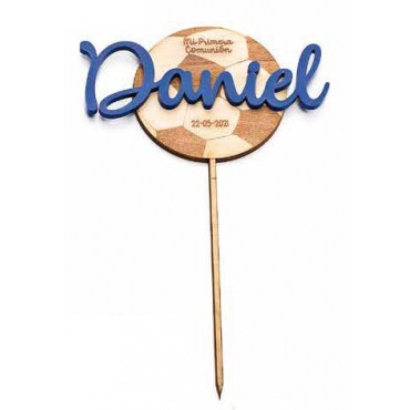Cake Topper Balón Madera