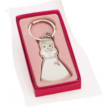 Llavero Niña Comunión Rosa